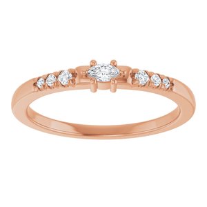10K Rose Gold 3.5x2 mm Marquise Ring Mounting – image 5