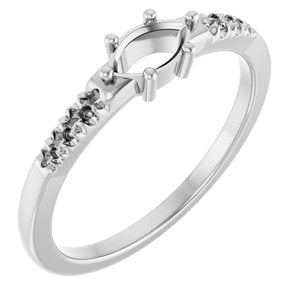 Sterling Silver 6x3.5 mm Marquise Ring Mounting – image 2