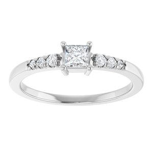 Platinum 3.25x3.25 mm Square Ring Mounting – image 5