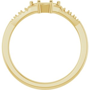 18K Yellow Gold 6x3.5 mm Marquise Ring Mounting – image 4