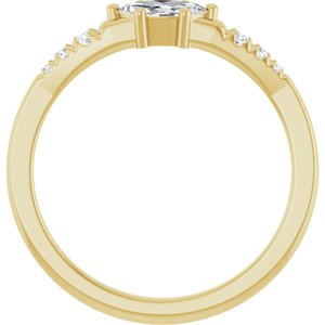 14K Yellow Gold 6x3.5 mm Marquise Ring Mounting – image 3