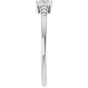 10K White Gold 3.25x3.25 mm Square Ring Mounting – image 7