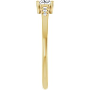 10K Yellow Gold 3.25x3.25 mm Square Ring Mounting – image 7