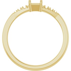 18K Yellow Gold 3.25x3.25 mm Square Ring Mounting – image 4