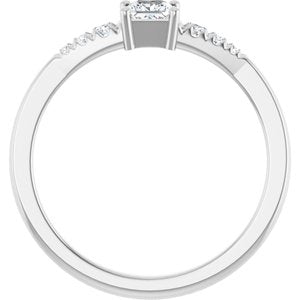 10K White Gold 3.25x3.25 mm Square Ring Mounting – image 3