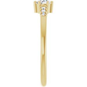18K Yellow Gold 3.8 mm Round Ring Mounting – image 7