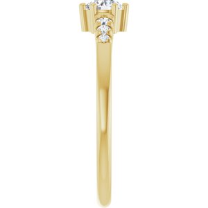 10K Yellow Gold 4.1 mm Round Ring Mounting – image 7