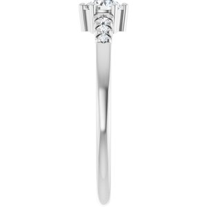10K White Gold 4.1 mm Round Ring Mounting – image 7