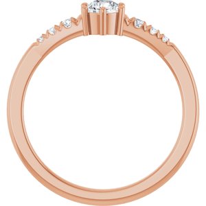 10K Rose Gold 4.1 mm Round Ring Mounting – image 3