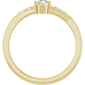 18K Yellow Gold 3.8 mm Round Ring Mounting – image 3