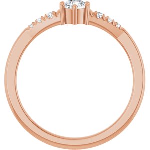 18K Rose Gold 3.8 mm Round Ring Mounting – image 3