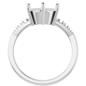 Platinum 9.4 mm Round Ring Mounting – image 4