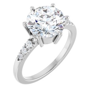 Platinum 9.4 mm Round Ring Mounting