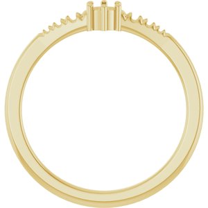 18K Yellow Gold 3 mm Round Ring Mounting – image 4