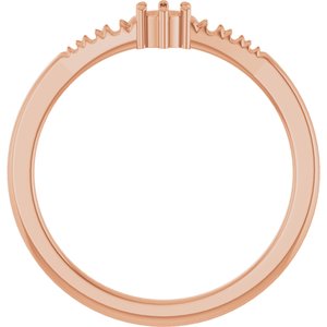 18K Rose Gold 3 mm Round Ring Mounting – image 4
