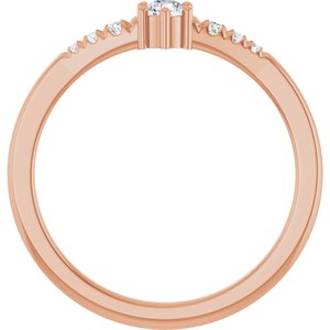 10K Rose Gold 3 mm Round Ring Mounting – image 3