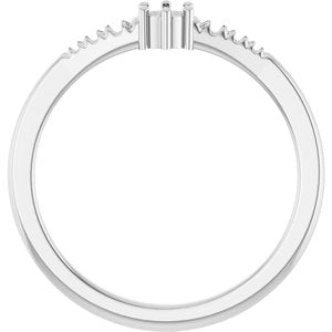 18K White Gold 3 mm Round Ring Mounting – image 4