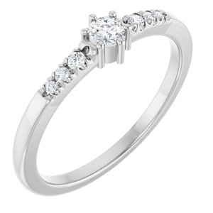 Platinum 3 mm Round Ring Mounting