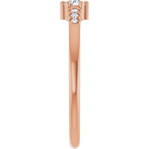 14K Rose Gold 3 mm Round Ring Mounting – image 7