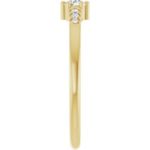 18K Yellow Gold 3 mm Round Ring Mounting – image 7