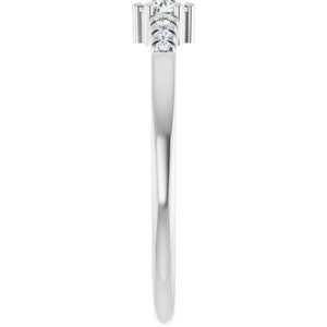 18K White Gold 3 mm Round Ring Mounting – image 7