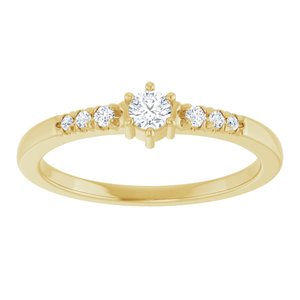 18K Yellow Gold 3 mm Round Ring Mounting – image 5