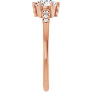 18K Rose Gold 5.5 mm Round Ring Mounting – image 7