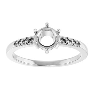 Continuum Sterling Silver 5.5 mm Round Ring Mounting – image 6