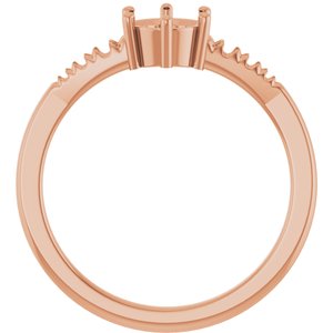 10K Rose Gold 5.5 mm Round Ring Mounting – image 4