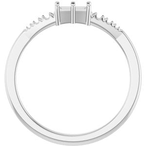 Sterling Silver 4.5x3 mm Straight Baguette Ring Mounting – image 4