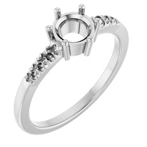 Continuum Sterling Silver 5.8 mm Round Ring Mounting – image 2