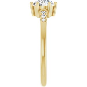 10K Yellow Gold 5.8 mm Round Ring Mounting – image 7