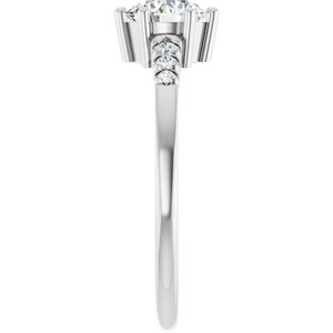 Continuum Sterling Silver 5.8 mm Round Ring Mounting – image 7