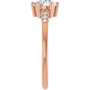 18K Rose Gold 5.8 mm Round Ring Mounting – image 7