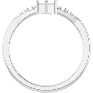 Continuum Sterling Silver 4x2 mm Straight Baguette Ring Mounting – image 4
