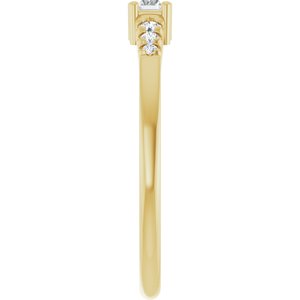 14K Yellow Gold 4x2 mm Straight Baguette Ring Mounting – image 7