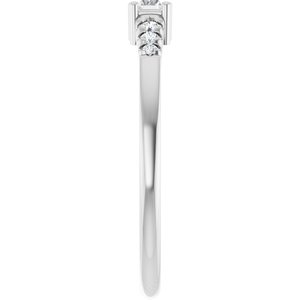 Platinum 4x2 mm Straight Baguette Ring Mounting – image 7