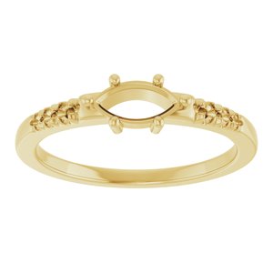 18K Yellow Gold 7x3.5 mm Marquise Ring Mounting – image 6