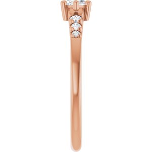 10K Rose Gold 7x3.5 mm Marquise Ring Mounting – image 7