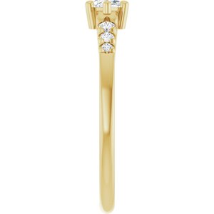 18K Yellow Gold 7x3.5 mm Marquise Ring Mounting – image 7