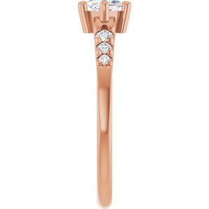 18K Rose Gold 9x4.5 mm Marquise Ring Mounting – image 7