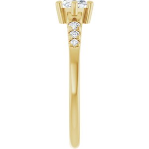 10K Yellow Gold 9x4.5 mm Marquise Ring Mounting – image 7