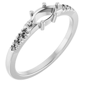 Platinum 7x3.5 mm Marquise Ring Mounting – image 2