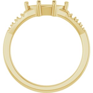10K Yellow Gold 9x4.5 mm Marquise Ring Mounting – image 4