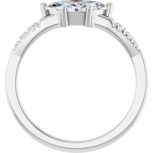 14K White Gold 9x4.5 mm Marquise Ring Mounting – image 3
