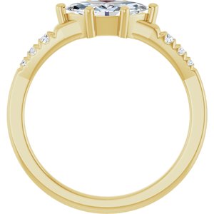 10K Yellow Gold 9x4.5 mm Marquise Ring Mounting – image 3
