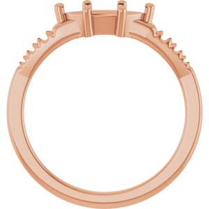 14K Rose Gold 9x4.5 mm Marquise Ring Mounting – image 4