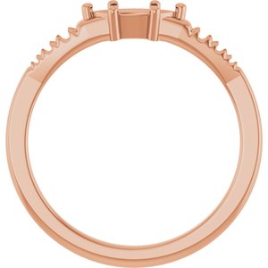 10K Rose Gold 7x3.5 mm Marquise Ring Mounting – image 4