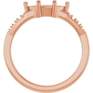 14K Rose Gold 9.5x5 mm Marquise Ring Mounting – image 4