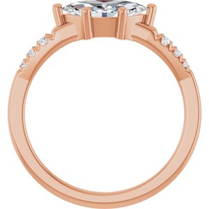 18K Rose Gold 9.5x5 mm Marquise Ring Mounting – image 3